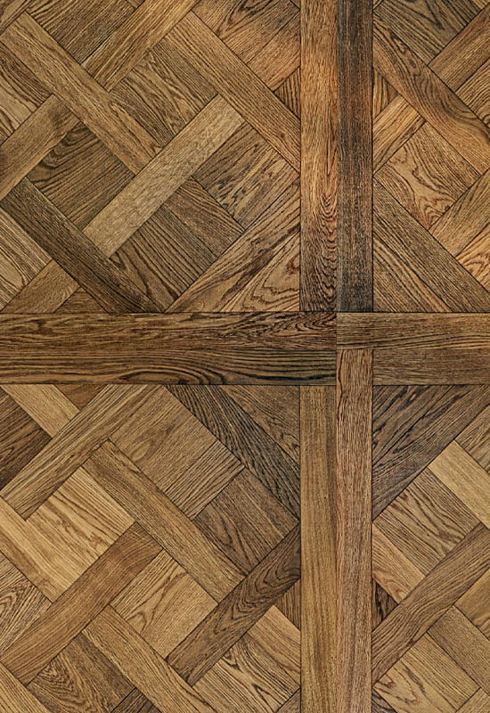 Warm-White Oak French Country Design Parquet Flooring OA003-42